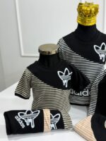 کد ۳۷۹۴ تیشرت شلوارک راه راه آدیداس - Image 3