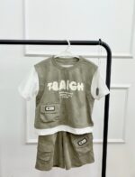 کد ۳۸۰۰ ست وارداتی تیشرت شلوارک باکسی TAAIGH - Image 5
