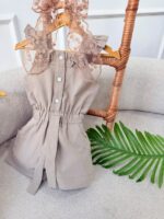 کد 3811 سرهمی لینن درجه یک جلو دکمه طرح مهوا - Image 2