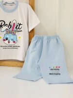 کد ۳۸۳۳ تیشرت شلوارک خرگوش پاپیون خالخالی Rabbit - Image 2