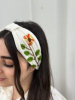 کد ۳۹۲۷ تل گلدوزی لینن مادر و نوجوان - Image 3