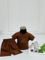 کد ۳۹۸۵ تیشرت شلوارک تدی طرح MN - Image 2