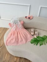 کد ۴۰۲۴ پیراهن حریر صورتی طرح هایجین - تصویر 3