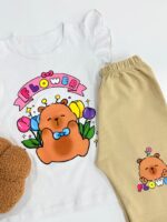 کد 4041 تیشرت شلوارک خرس FLOWER - Image 7