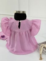کد 4089 ست دوتیکه بلوز شلوارک ابروبادی طرح پالما - Image 3