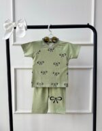 کد ۴۱۵۴ تیشرت شلوارک پاپیون BOW - Image 3