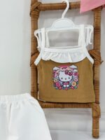کد ۴۱۷۷ تاپ شلوارک طرح کیتی - Image 3