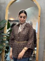 کد ۴۱۸۷ پیراهن حریر شیشه ای مادر طرح غزال - Image 12