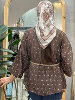 کد ۴۱۸۷ پیراهن حریر شیشه ای مادر طرح غزال - Image 13