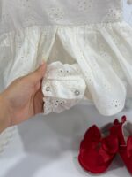 کد ۴۱۹۱ بادی سوزندوزی سفید طرح سوزان - Image 5