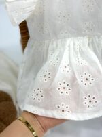 کد ۴۱۹۱ بادی سوزندوزی سفید طرح سوزان - Image 4